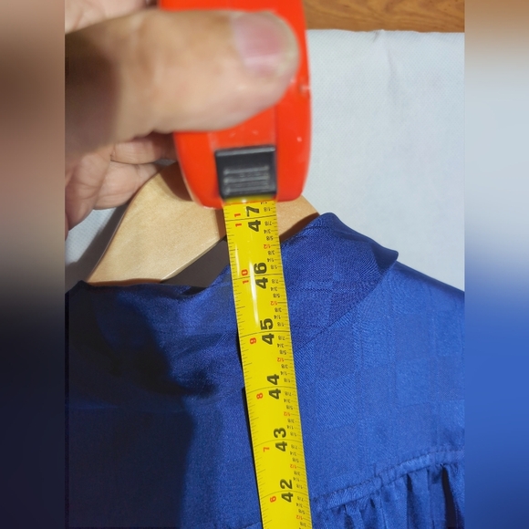 Serbin By Marianne Vintage Sz 10 Elegant Blue Women's Dress - Picture 5 of 6